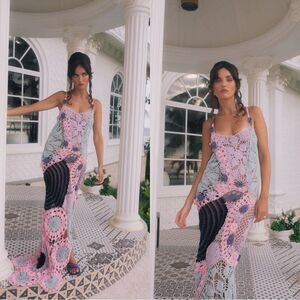 Oceanus Cassandra Crochet Maxi Dress